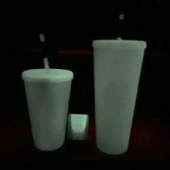 Starbucks Glow in the Dark Studded Tumbler Set & Target Exclusive Keychain - Picture 2 of 2